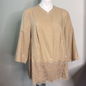 Coldwater Creek Linen Tunic Jacket size 20-22